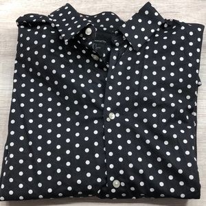 h&m black and white polka dot shirt
